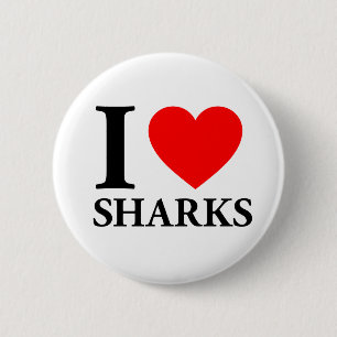 I Kärlek Sharks Knapp