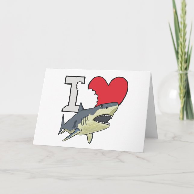 I Kärlek Sharks Kort (Framsida)