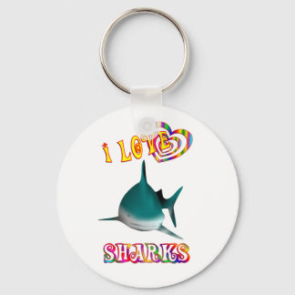 I KÄRLEK SHARKS NYCKELRING