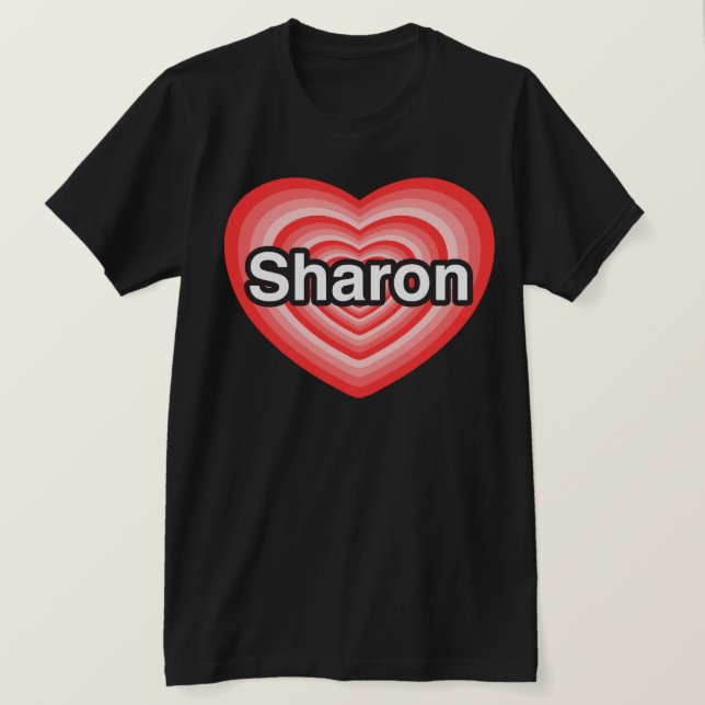I kärlek Sharon. Jag kärlek du Sharon. Hjärta Tee Shirt (Design framsida)