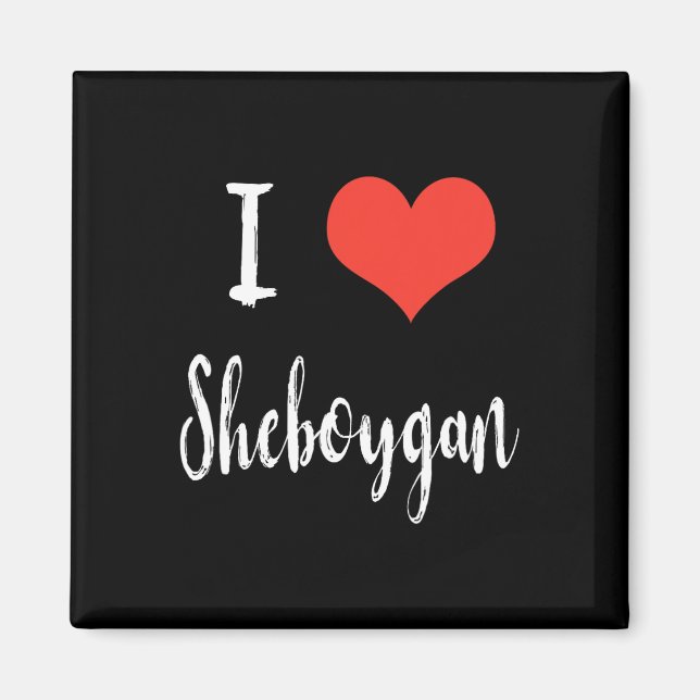 I Kärlek Sheboygan Magnet (Framsidan)
