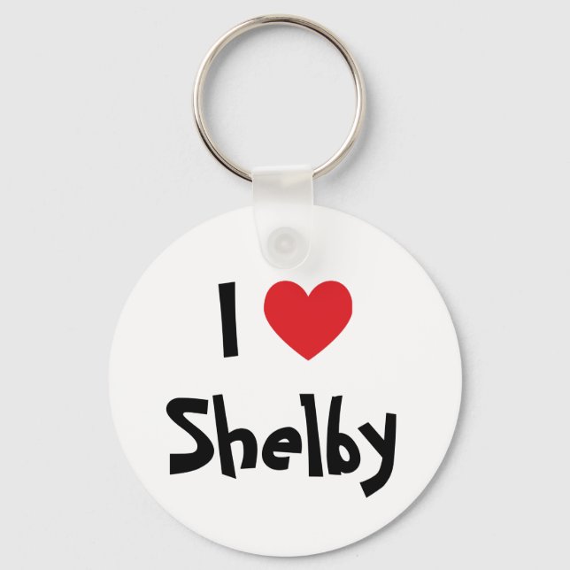 I Kärlek Shelby Keychain Nyckelring (Framsida)