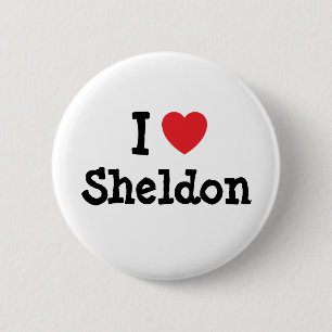 I kärlek Sheldon anpassningsbar personlig Knapp