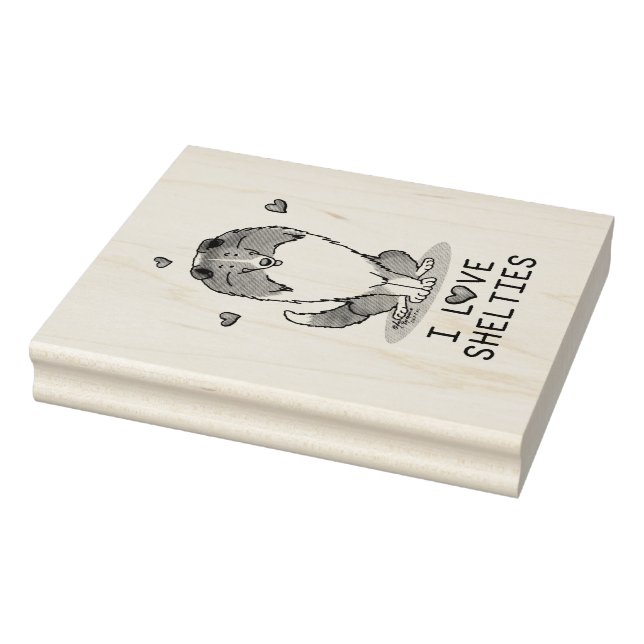 I Kärlek Shelties (tabell 2) Shetland Sheepdog Cut Stämpel (Stämpel)