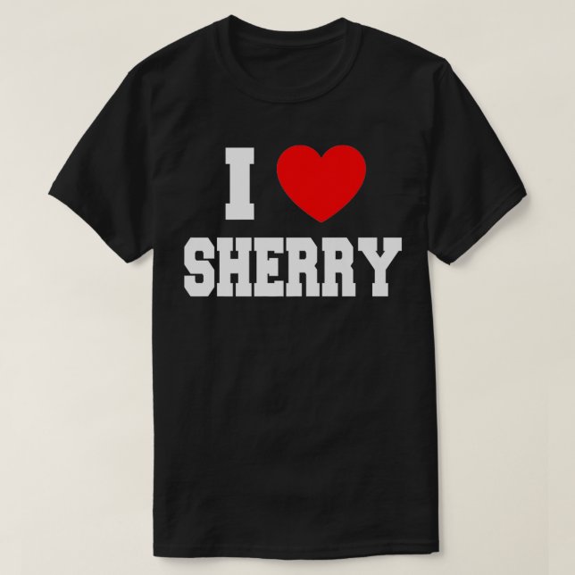 I Kärlek Sherry Premium T Shirt (Design framsida)