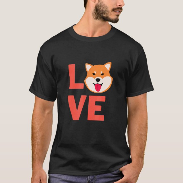 I Kärlek Shiba Inu Hund mariy Pet Owner och Animal T Shirt (Framsida)