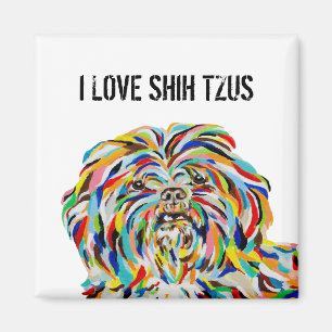I Kärlek Shih Tzus Magnet