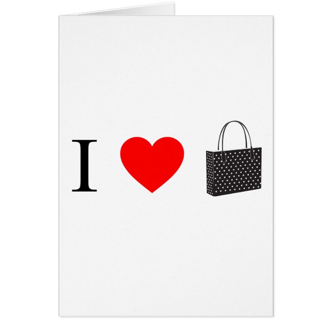 I Kärlek Shopping Hälsningskort (Framsidan)