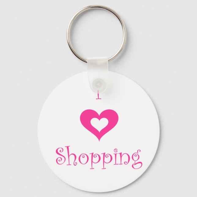 I Kärlek Shopping Keychain Nyckelring (Framsida)