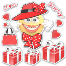 I Kärlek Shopping Smiling Mode Emoji