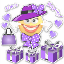 I Kärlek Shopping Smiling Mode Emoji Sticker