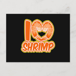 I Kärlek Shrimp Shrimps Seafood Vykort