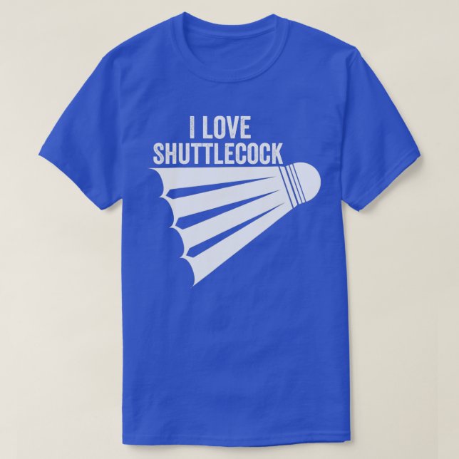 I Kärlek Shuttlecock Funny Badminton1 T Shirt (Design framsida)