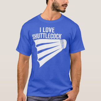 I Kärlek Shuttlecock Funny Badminton1 T Shirt