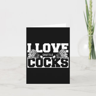 I Kärlek Shuttles S Birdie Badminton Player Kort