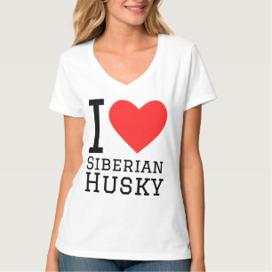 I KÄRLEK SIBERIAN HUSKY T SHIRT