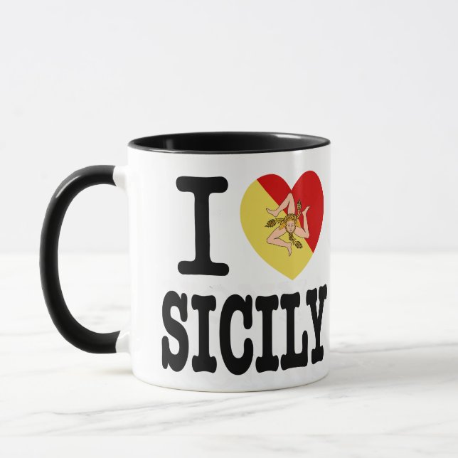 I Kärlek Sicilien Novelty Mugg (Vänster)