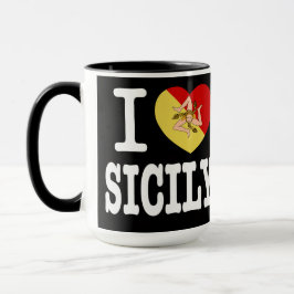 I Kärlek Sicilien Novelty Mugg