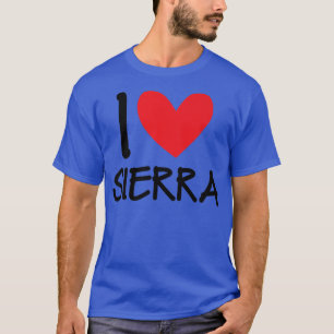I Kärlek Sierra Namn Personlig Girl Woman Bff Fri T Shirt