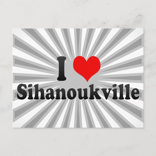 I Kärlek Sihanoukville, Kambodja Vykort (Framsida)