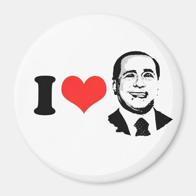 I Kärlek Silvio Berlusconi Magnet (Framsidan)