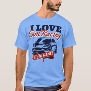 I Kärlek Sim Tävla Video Games T Shirt