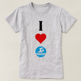 I Kärlek Simma / I HjärtSimma Cute Dam T-shirt