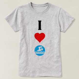 I Kärlek Simma / I HjärtSimma Cute Dam T-shirt