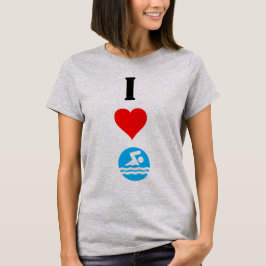 I Kärlek Simma / I HjärtSimma Cute Dam T-shirt