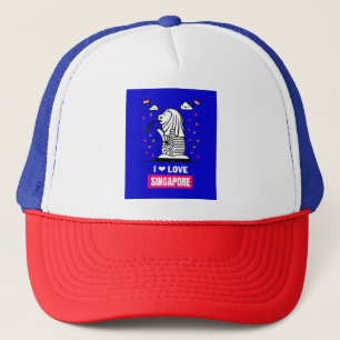 I Kärlek Singapore Merlion Design for Tourist Keps