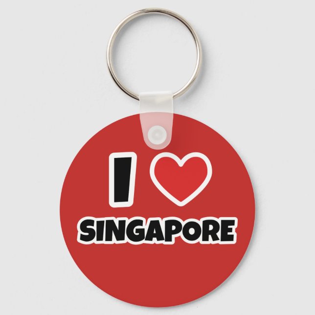I kärlek Singapore Nyckelring (Framsida)