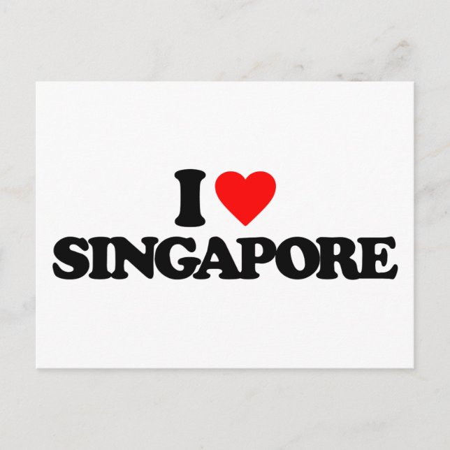 I KÄRLEK SINGAPORE VYKORT (Framsida)