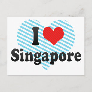 I Kärlek Singapore Vykort