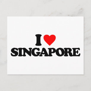 I KÄRLEK SINGAPORE VYKORT