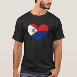 I Kärlek Sint Maarten Flagga T Shirt