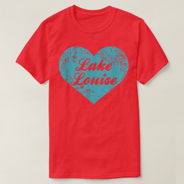 I Kärlek Sjö Louise, Alaska Camping Gift  T Shirt (Design framsida)