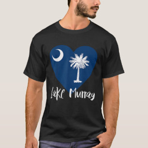 I Kärlek Sjö Murray South Carolina SC Heart Flagga T Shirt