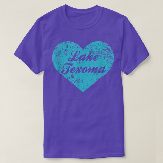 I Kärlek Sjö Teoma, Oklahoma Camping Gift T Shirt (Design framsida)