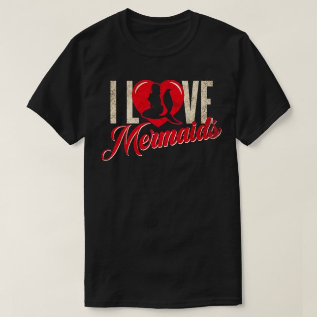 I kärlek sjöjungfruar1 t shirt (Design framsida)