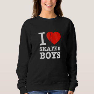 I Kärlek Skater Boys Red Heart Skateboard Girls Wo T Shirt