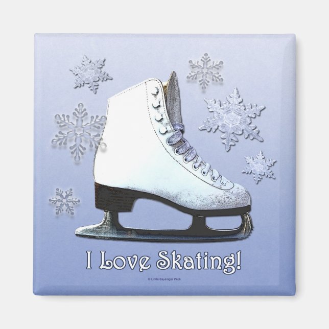 I Kärlek Skating Magnet (Framsidan)