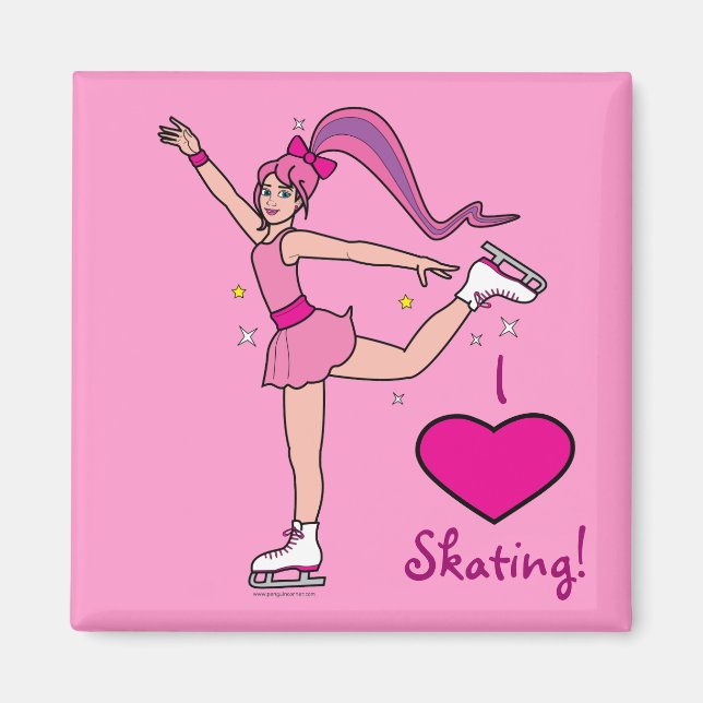 I Kärlek Skating Magnet (Framsidan)