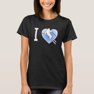 I Kärlek Ski Jumping Ski Jumper Ski Jump Snö Winte T Shirt