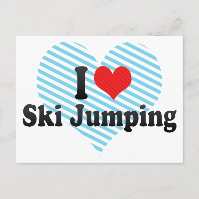 I Kärlek Ski Jumping Vykort (Framsida)