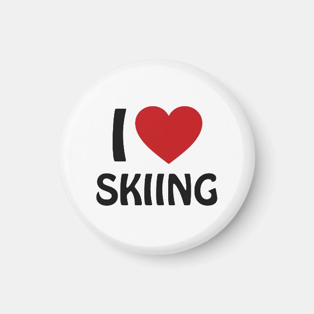 I kärlek SKIING Magnet (Framsidan)