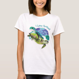 I Kärlek-sköldpaddor med två sköldpaddor T Shirt