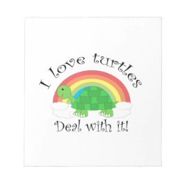 I kärlek-sköldpaddor tar hand om det anteckningsblock