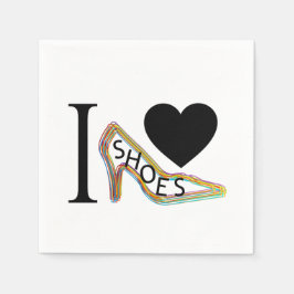I kärlek skor pappersservett