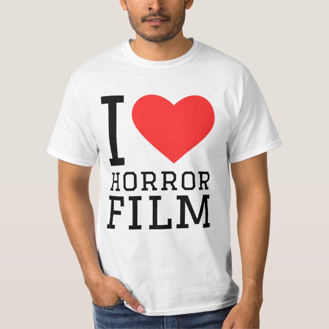 I kärlek skräckfilm t shirt (Framsida)