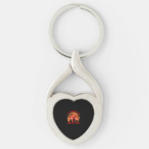 I Kärlek, skräckfilmer och mina katter Kitten Scar Twisted Heart Silverfärgad Nyckelring